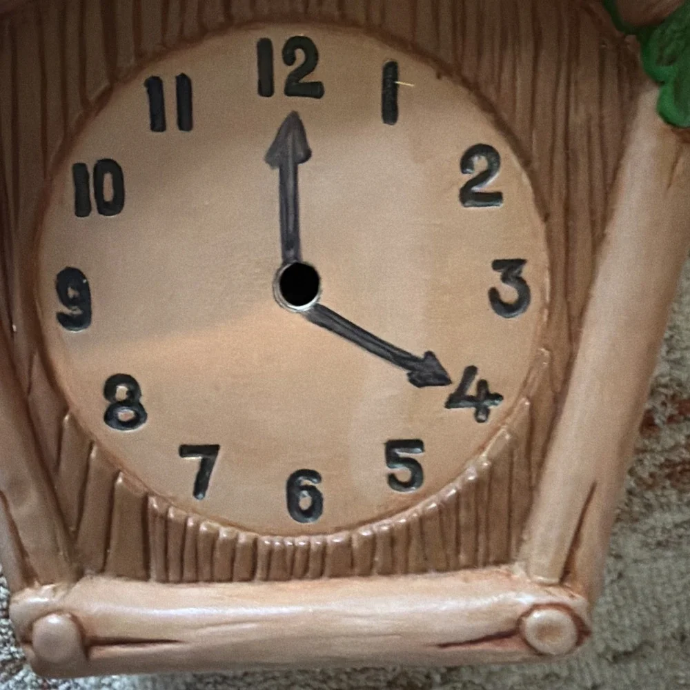 Vintage Kurfis 1973 ATLANTIC MOLD Wall Clock. Two Boys And A Dog Clock.